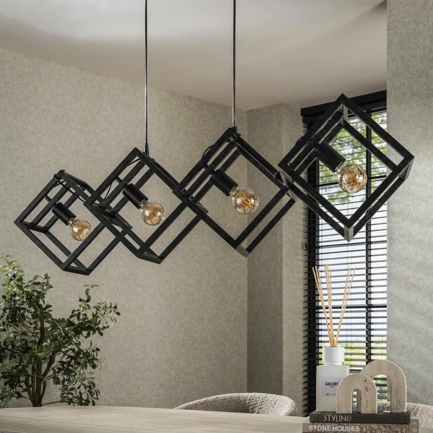 WoonStijl Hanglamp 4L kubus