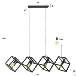 WoonStijl Hanglamp 4L kubus
