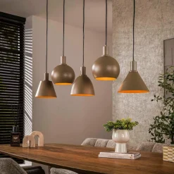 WoonStijl Hanglamp 5L Metallo mix Beige