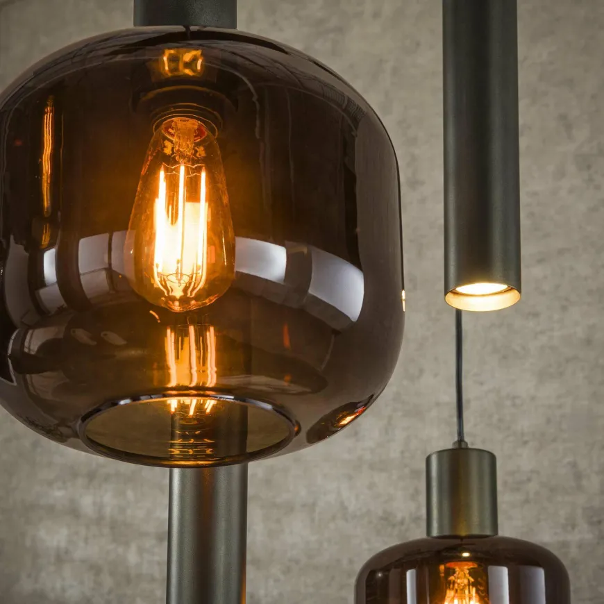 WoonStijl Hanglamp 4+3L mix Bronza