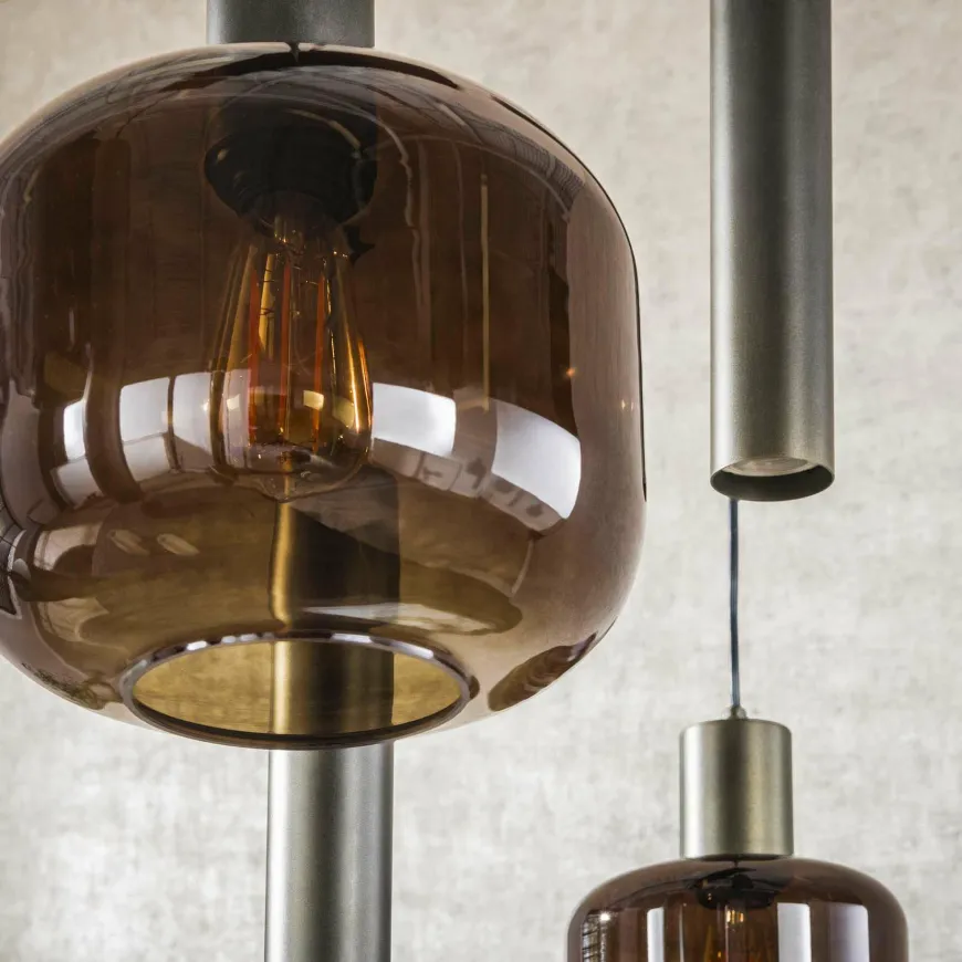 WoonStijl Hanglamp 4+3L mix Bronza