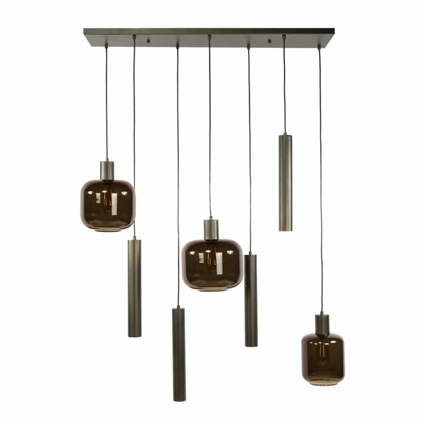 WoonStijl Hanglamp 4+3L mix Bronza