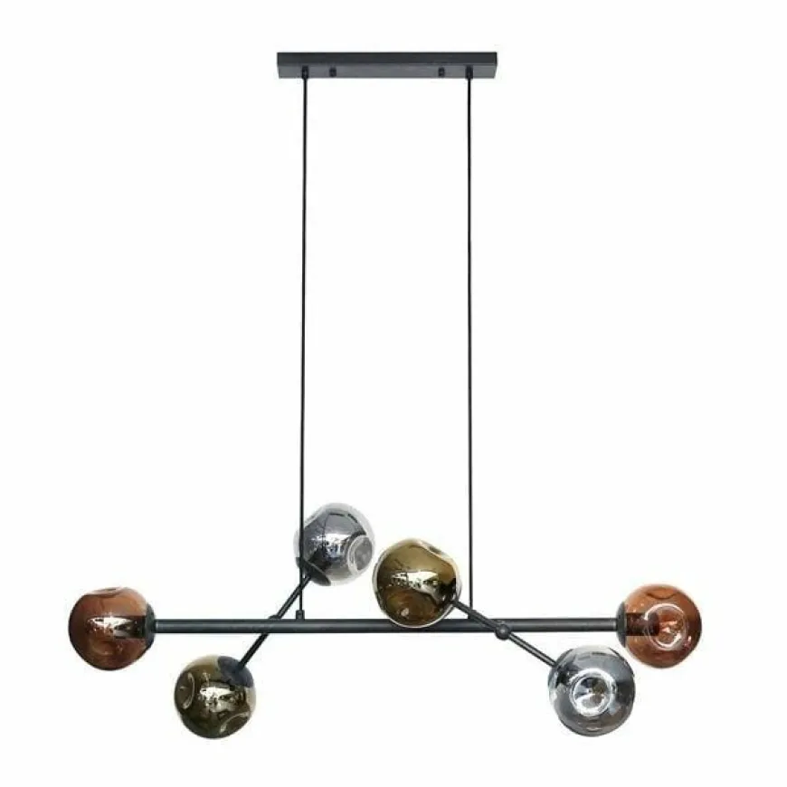 WoonStijl Hanglamp 6L molecule mix glass