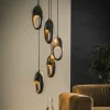 WoonStijl Hanglamp 5L open oog getrapt / Oud zilver