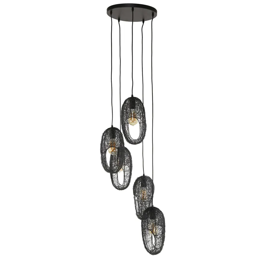 WoonStijl Hanglamp 5L open oog wire