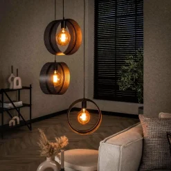 WoonStijl Hanglamp 3L ring geperforeerd
