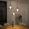 WoonStijl Hanglamp 3L ring getrapt tapse kap (G9)