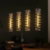 WoonStijl Hanglamp 4L spiral / Burned zilverkleurig