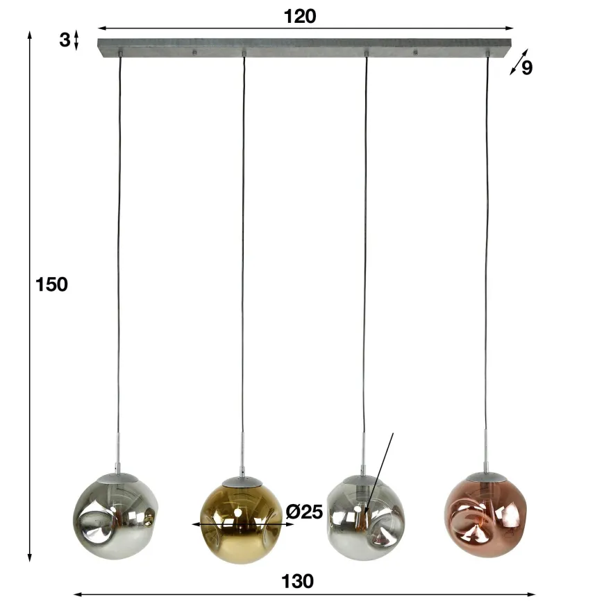 WoonStijl Hanglamp 4L stellar