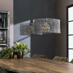 WoonStijl Hanglamp 2L stringshade metal
