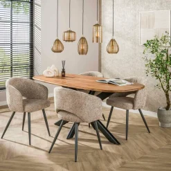 WoonStijl Hanglamp 5L Stripe glas horizontaal