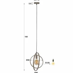 WoonStijl Hanglamp 1L Turn around beige