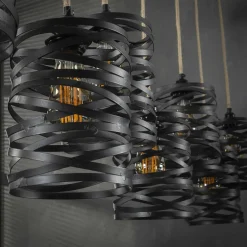 WoonStijl Hanglamp 7L twist wikkel XL / Slate grey