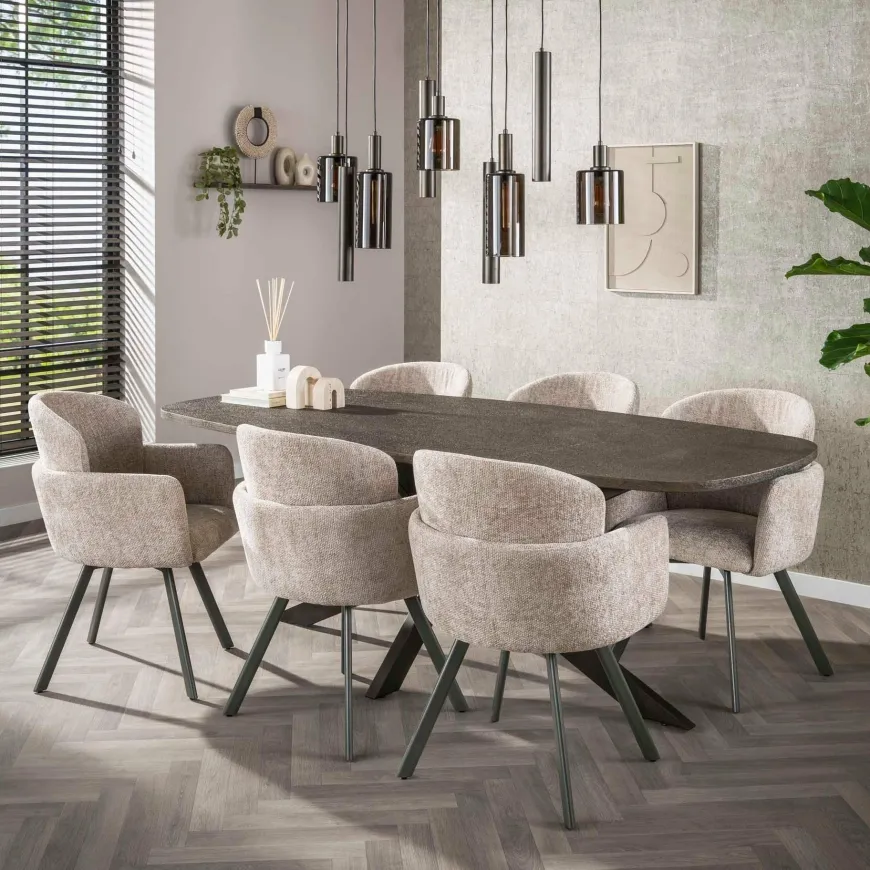 WoonStijl Hanglamp Sepiora 5+4-lichts Sienna bruin