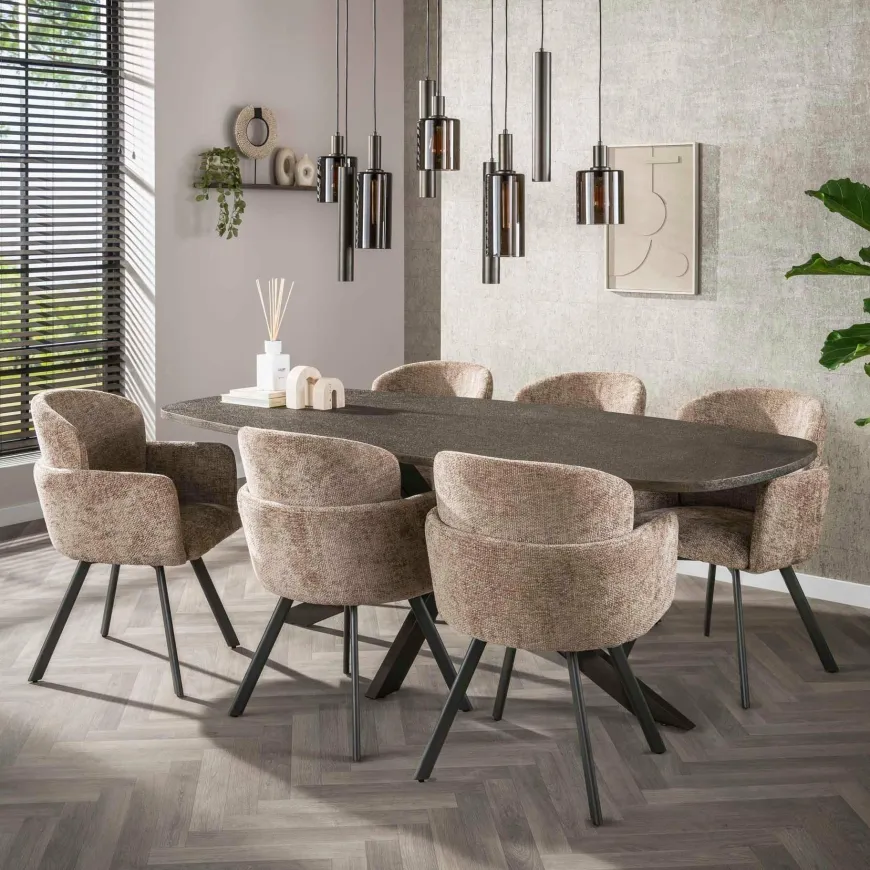 WoonStijl Hanglamp Sepiora 5+4-lichts Sienna bruin