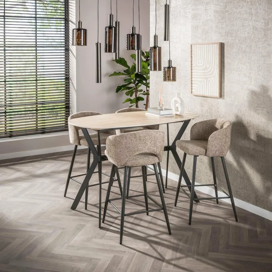 WoonStijl Hanglamp Sepiora 5+4-lichts Sienna bruin