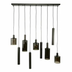 WoonStijl Hanglamp Sepiora 5+4-lichts Sienna bruin