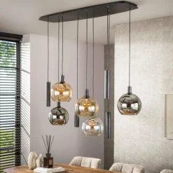 WoonStijl Hanglamp Sfera Tricolore 5+4-lichts