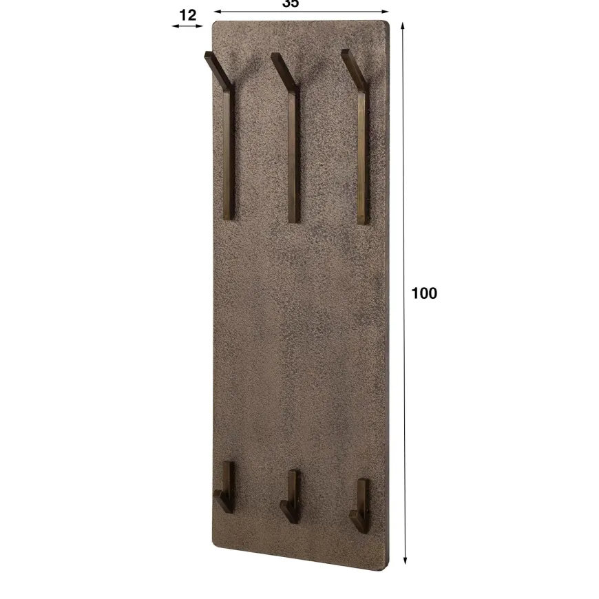 WoonStijl Kapstok Ferro 2x3 haken hoog
