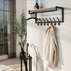 WoonStijl Kapstok Terra roede en hoedenplank 2x7 haken