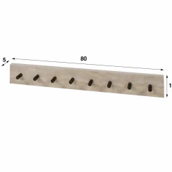 WoonStijl Kapstok Travino 8 haken - 80 cm