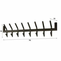 WoonStijl Kapstok Tubo 2x8 haken bruin
