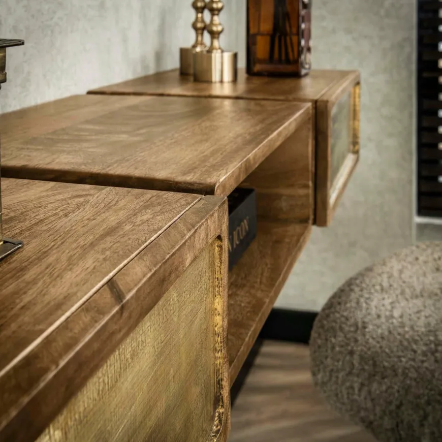 WoonStijl Kaptafel 2L brass
