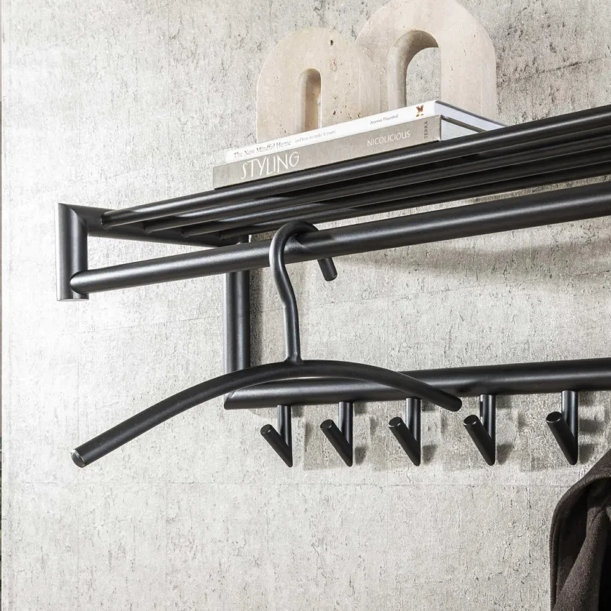 WoonStijl Kledinghanger Ronde Buis gun metal
