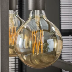 WoonStijl Lichtbron LED filament bol Ø12 5 - E27 6W 2100K 450lm dimbaar / Amberkleurig glas