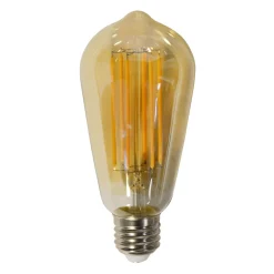 WoonStijl Lichtbron LED filament druppel - E27 6W 2100K 450lm dimbaar / Amberkleurig glas