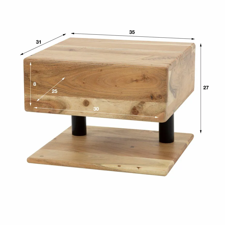 WoonStijl Nachtkastje 1 lade shelve