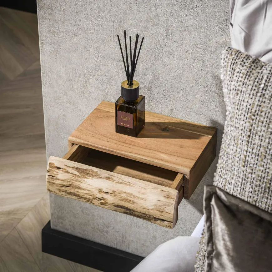 WoonStijl Nachtkastje 1 lade set van 2 tree XS acacia