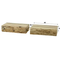 WoonStijl Nachtkastje 1 lade set van 2 tree L acacia