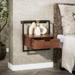 WoonStijl Nachtkastje air solid acacia bruin