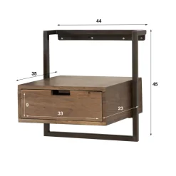 WoonStijl Nachtkastje air solid acacia bruin
