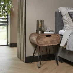WoonStijl Nachtkastje barrel met 1 lade