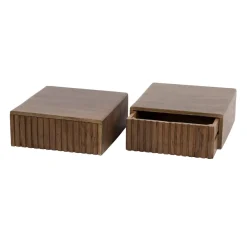WoonStijl Nachtkastje Carve met 1 lade - set van 2
