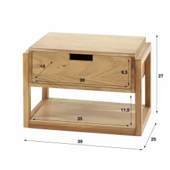 WoonStijl Nachtkastje houten frame zwevend met 1 lade