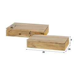 WoonStijl Nachtkastje 1L set van 2 layer L