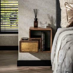WoonStijl Nachtkastje Set van 2 brass