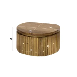 WoonStijl Nachtkastje XS zwevend rond 1L Wave