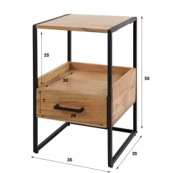 WoonStijl Nachtkastje XS niche Acacia met 1 lade