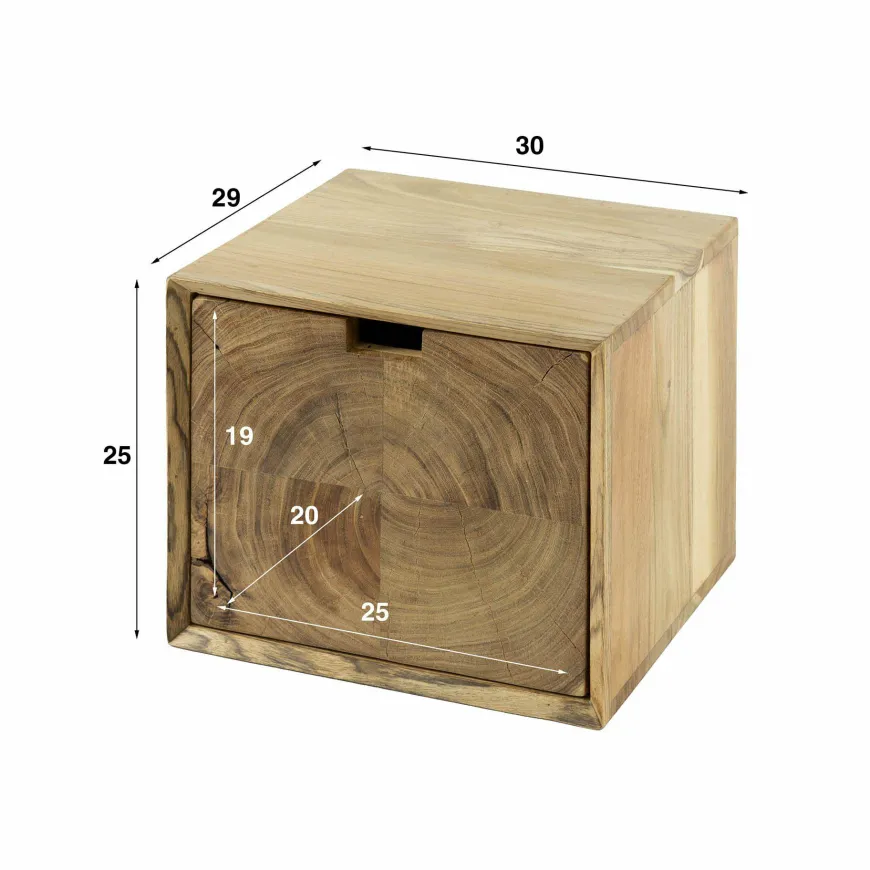 WoonStijl Nachtkastje zwevend 1L Block