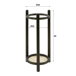 WoonStijl Paraplubak Luno rond bruin