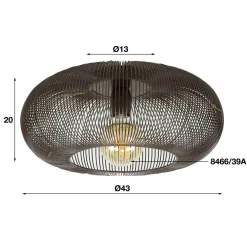 WoonStijl Plafondlamp Ø43 copper twist