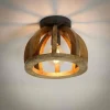 WoonStijl Plafondlamp gebogen houten spijl