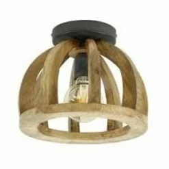 WoonStijl Plafondlamp gebogen houten spijl