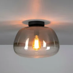 WoonStijl Plafondlamp Pulse Shaded Smoke grey glas