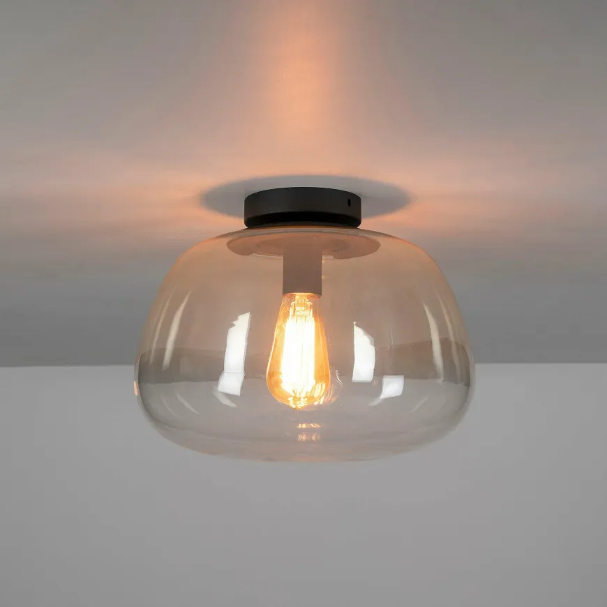 WoonStijl Plafondlamp Pulse Shaded Amber glas