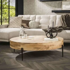 WoonStijl Salontafel Ø120 bulky wood
